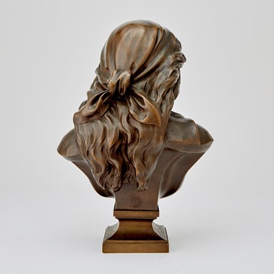 Lot 348 - French Patinated Bronze Bust of a Woman