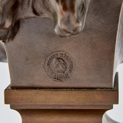 Lot 348 - French Patinated Bronze Bust of a Woman