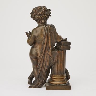 Lot 346 - French Patinated Bronze Figure of a Putto
