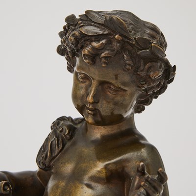 Lot 346 - French Patinated Bronze Figure of a Putto