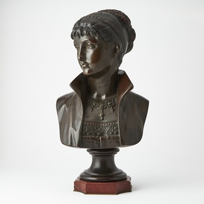 Lot 339 - Bronze Bust of a Woman