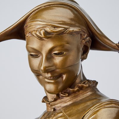 Lot 347 - French Bronze Figure of a Harlequin