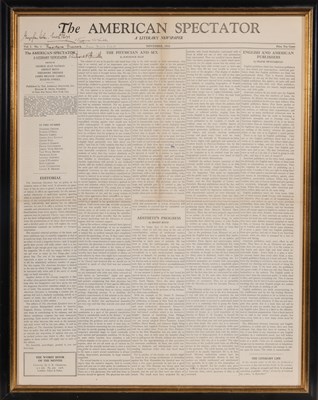 Lot 207 - The American Spectator, signed by the editors