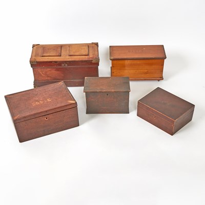 Lot 524 - Five Wooden Boxes