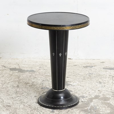 Lot 211 - Art Deco Marble Top Metal Side Table