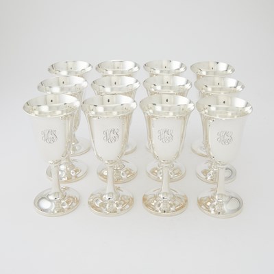 Lot 144 - Set of Twelve Wallace Sterling Silver Goblets