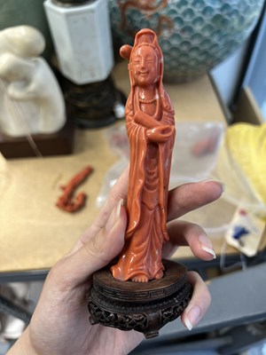 Lot 5 - Seven Chinese Coral Carvings