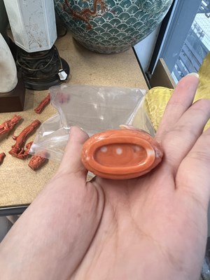 Lot 5 - Seven Chinese Coral Carvings