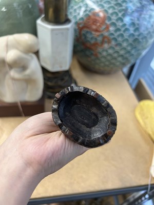 Lot 8 - A Chinese Coral Carving of an Elderly Fisherman