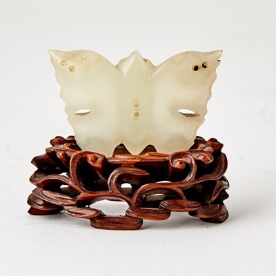 Lot 46 - A Chinese Carved White Jade Toggle