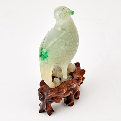 Lot 86 - A Chinese Jadeite Carving of a Bird