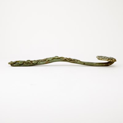 Lot 424 - A Chinese Celadon Jade Ruyi Scepter