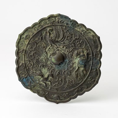 Lot 51 - A Chinese Hexagonal Bronze Mirror