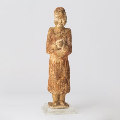 Lot 164 - A Chinese Pottery Figure of an Attendant