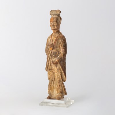 Lot 165 - A Chinese Pottery Figure of an Attendant