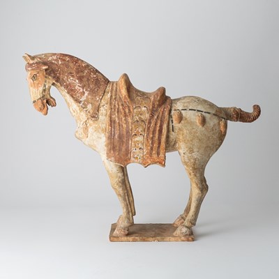 Lot 162 - A Chinese Painted Pottery Figure of a Horse