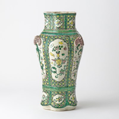 Lot 188 - A Chinese Famille Verte Porcelain Vase