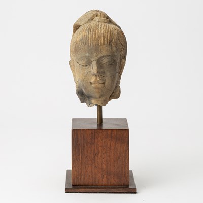 Lot 744 - A Javan Stucco Head of Buddha