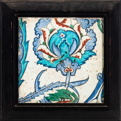 Lot 334 - An Iznik Pottery Tile