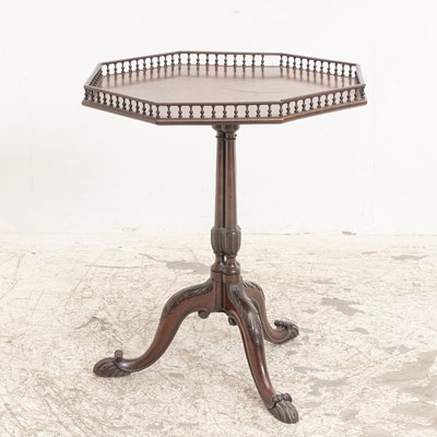 Lot 187 - George III Style Mahogany Galleried Octagonal Table