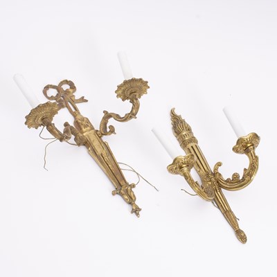 Lot 97 - Two Louis XV Style Gilt Metal Wall Sconces