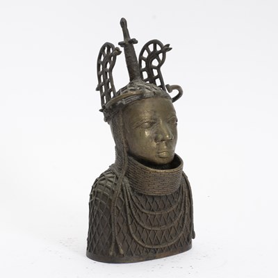 Lot 244 - African Benin Style Copper Bust of King