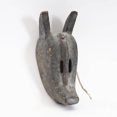 Lot 240 - Bamana Carved Wood Hyena Mask