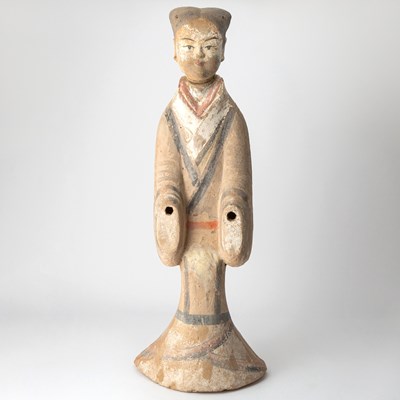 Lot 161 - A Chinese Pottery Figure of an Attendant