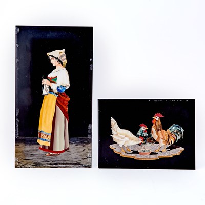 Lot 605 - Two Florentine Pietra Dura Plaques