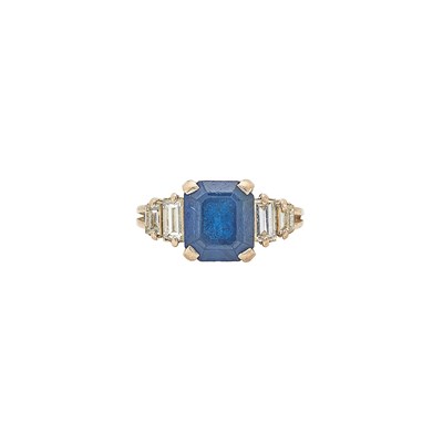 Lot 1110 - White Gold, Sapphire and Diamond Ring