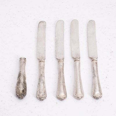 Lot 123 - Set of Four Sterling Silver Handled Knives