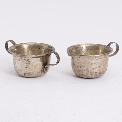 Lot 125 - Sterling Silver Creamer & Sugar Bowl Set