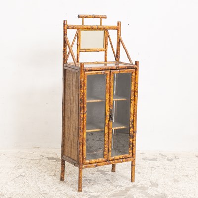 Lot 182 - Edwardian Style Bamboo & Lacquer Cabinet