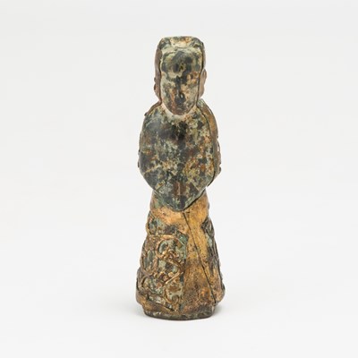 Lot 492a - A Chinese Miniature Bronze Figure of an Attendant