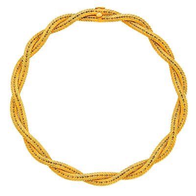 Lot 156 - Braided Gold Necklace