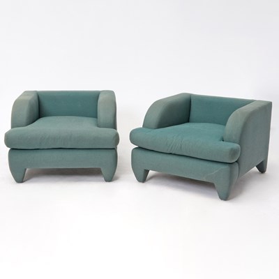 Lot 402 - Pair of Upholstered Club Chairs