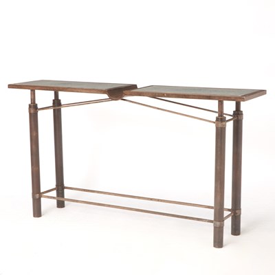 Lot 398 - Jean-Michel Willmot Iron and Granite Console