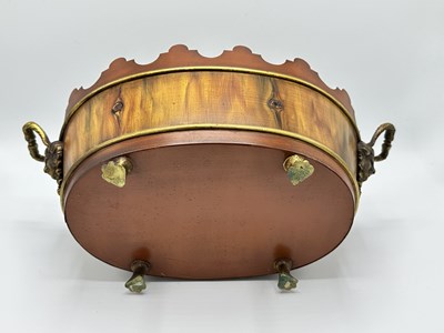 Lot 1114 - Faux Bois Grain-painted Cellarette-form Monteith and a Marble Papered Monteith
