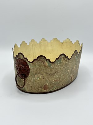 Lot 1114 - Faux Bois Grain-painted Cellarette-form Monteith and a Marble Papered Monteith