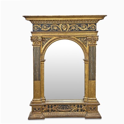 Lot 1103 - Renaissance Revival Ebonized and Gilt-wood Mirror