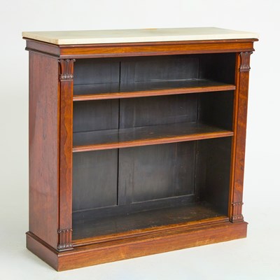 Lot 181 - Regency Style Marble Top Rosewood Bookcase