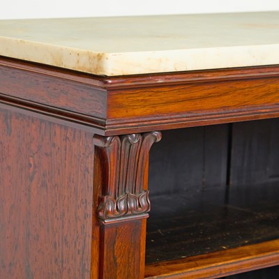 Lot 181 - Regency Style Marble Top Rosewood Bookcase