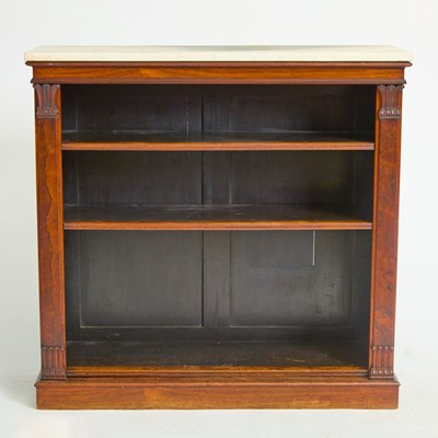 Lot 181 - Regency Style Marble Top Rosewood Bookcase