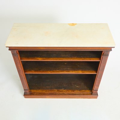 Lot 181 - Regency Style Marble Top Rosewood Bookcase