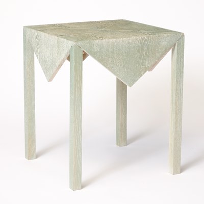 Lot 412 - Custom Green Cerused Oak Side Table