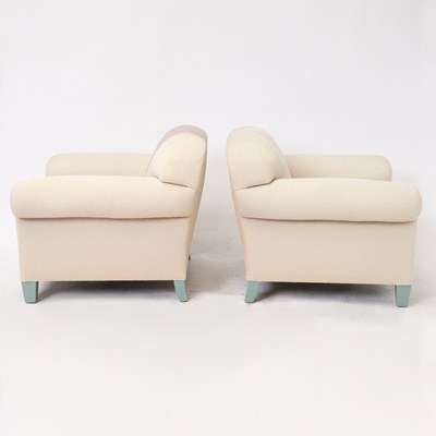 Lot 407 - Pair of Upholstered Club Chairs