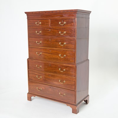 Lot 137 - George III Mahogany Chest on Chest