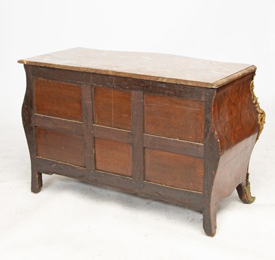 Lot 387 - Régence Gilt-Bronze Mounted Rosewood Parquetry Commode, by Jean-Mathieu Chevallier