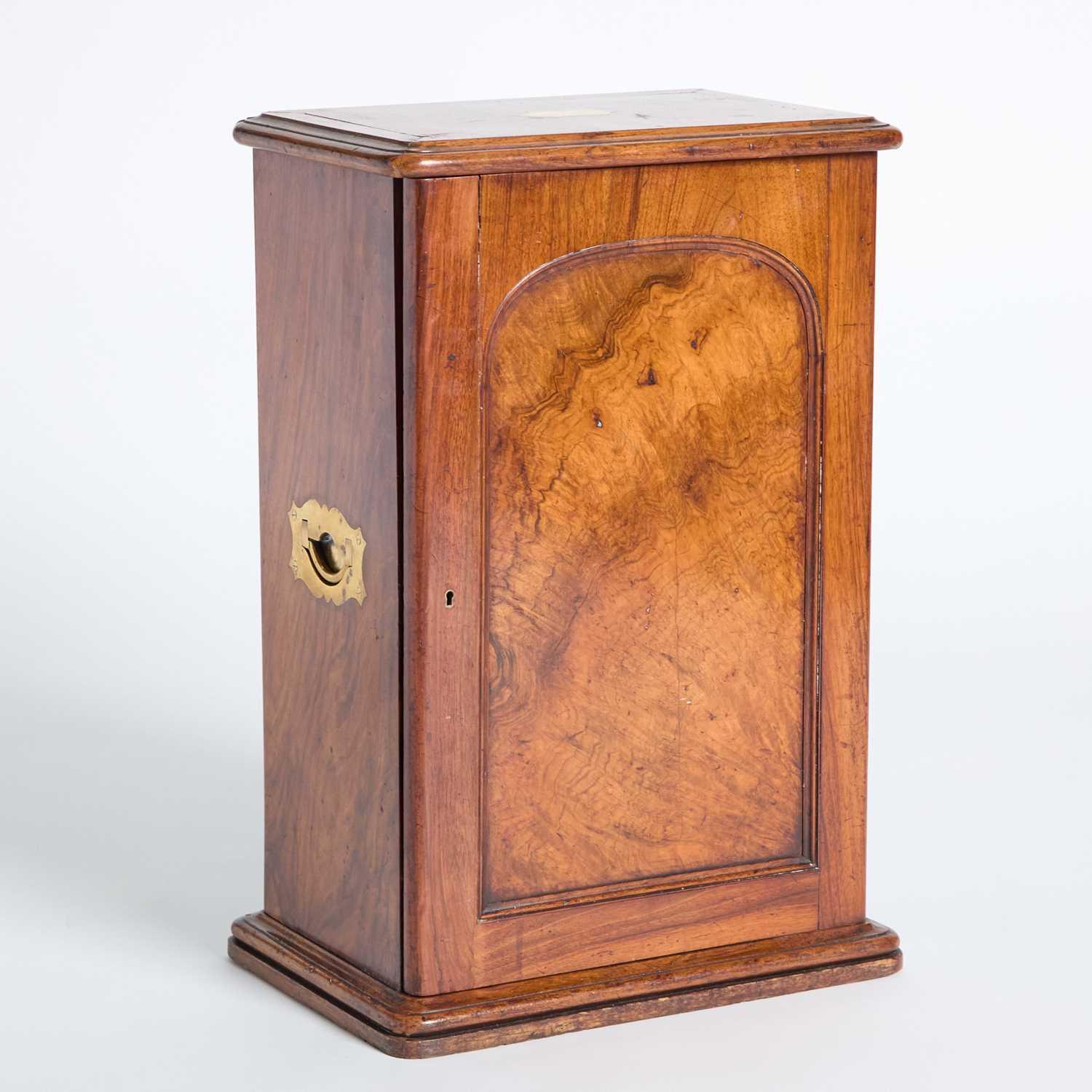 Lot 173 - Victorian Walnut Campaign Table Top Cabinet