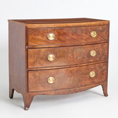 Lot 139 - George III Style Inlaid Mahogany Chest of Drawers